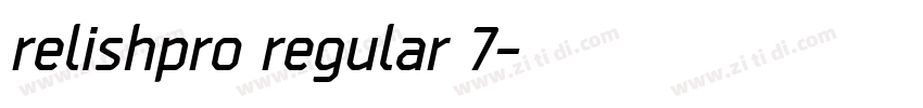 relishpro regular 7字体转换